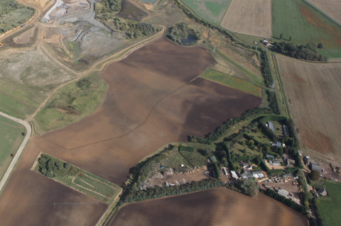 Willow Hall Quarry site aerial