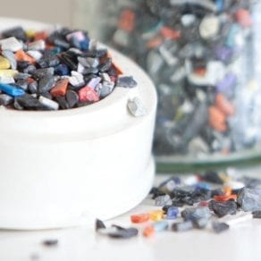 Output of plastics recycling facility